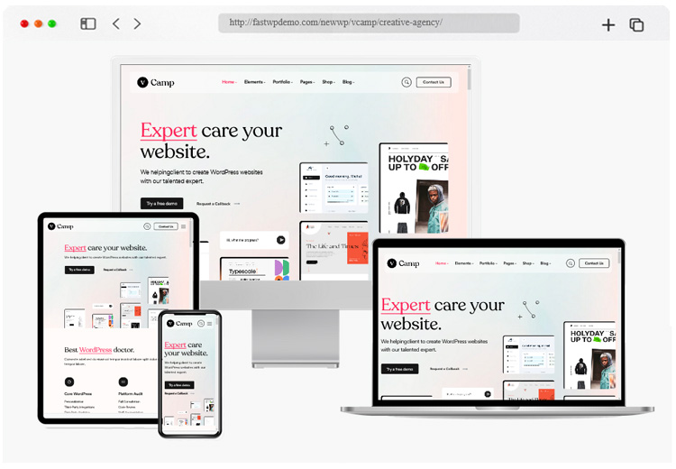 vcamp creative agency wordpress theme