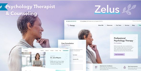 zelus psychology counseling wordpress theme